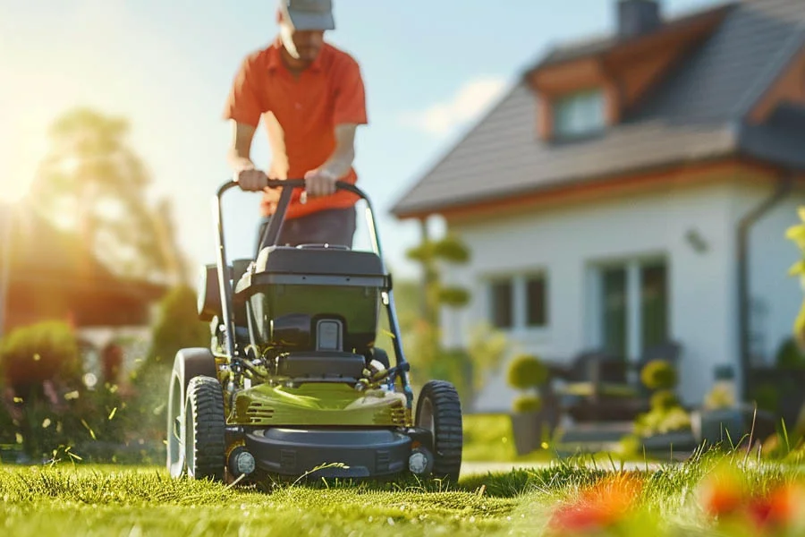 battery self propelled lawn mower